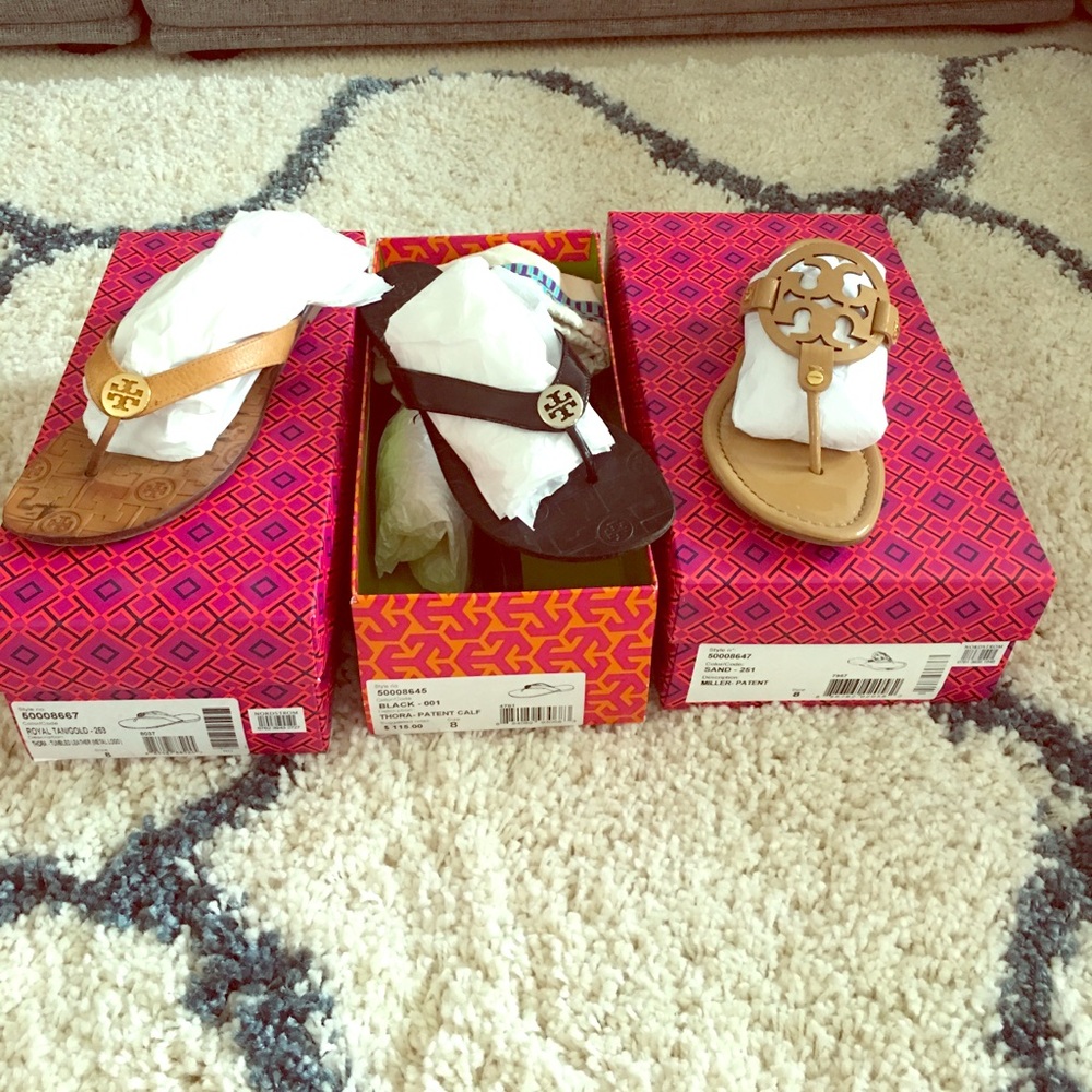 Bundle of 3 Tory Burch sandals